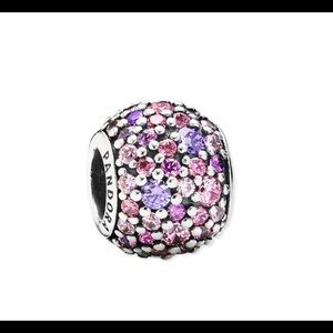 COPY - COPY - Authentic Pandora Multi color pave charm pink/purple 925 Ale